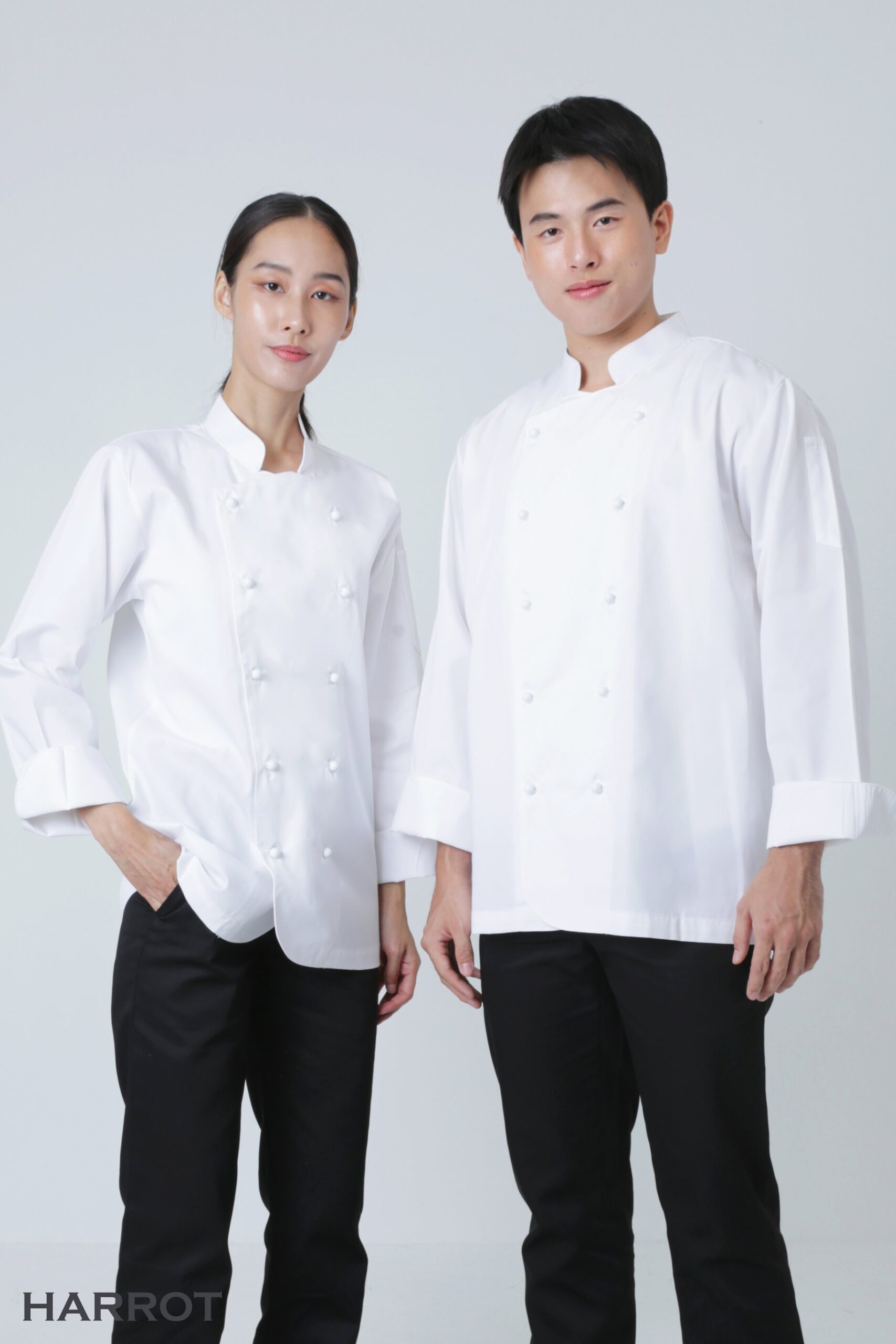 เสื้อเชฟ แขนยาว กระดุมถอดได้